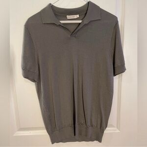 Suitsupply grey silk polo